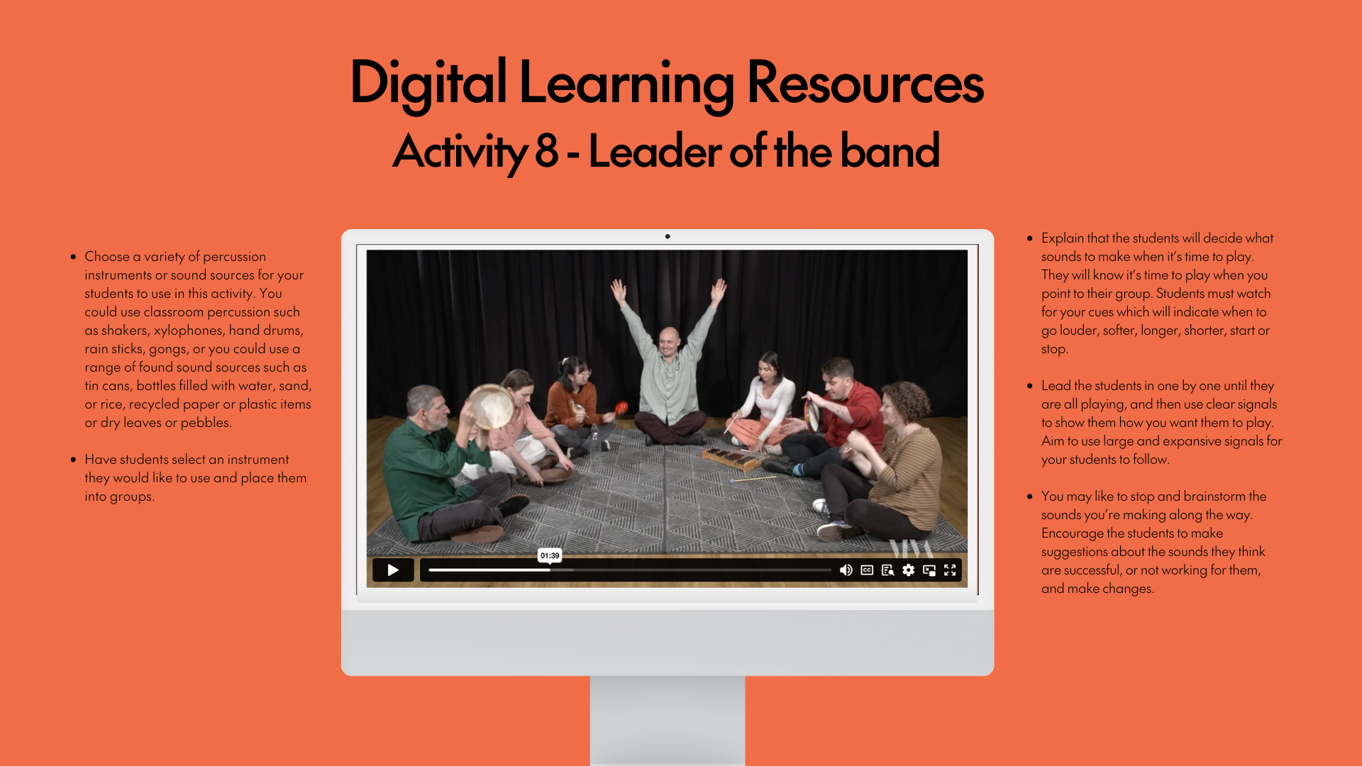 Digital learning resources for Imagination Exploration, Activity 8: Leader of the band