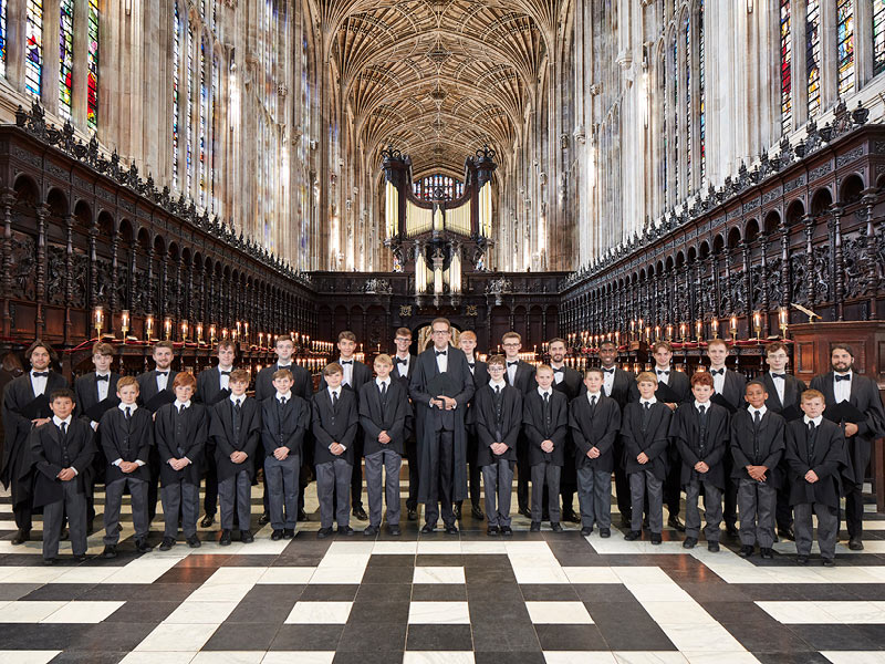 The Choir of King's College, Cambridge. Photo by Leon Hargreaves.