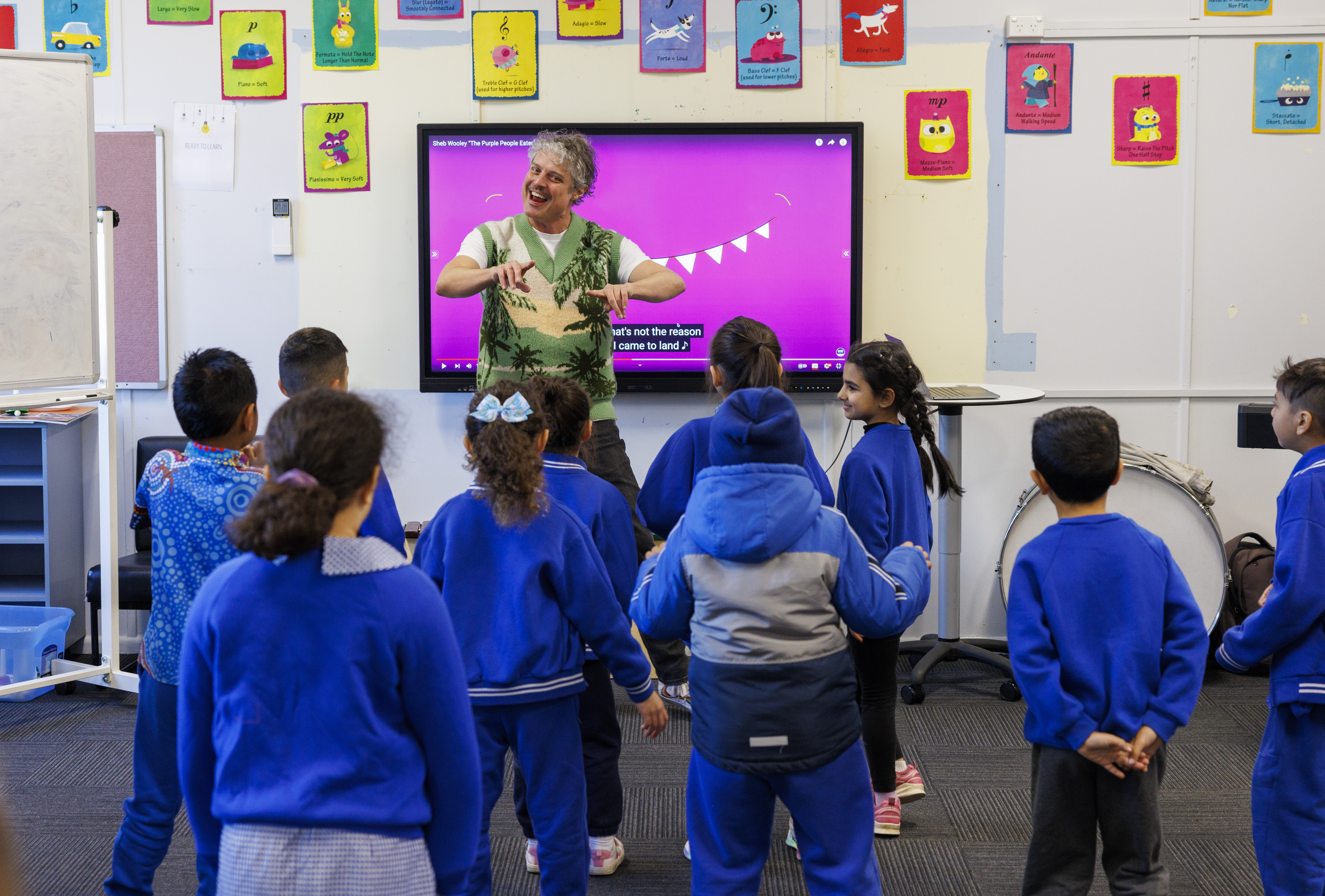 Tim Hansen at Ashcroft Primary School. Credit: Toby Zerna